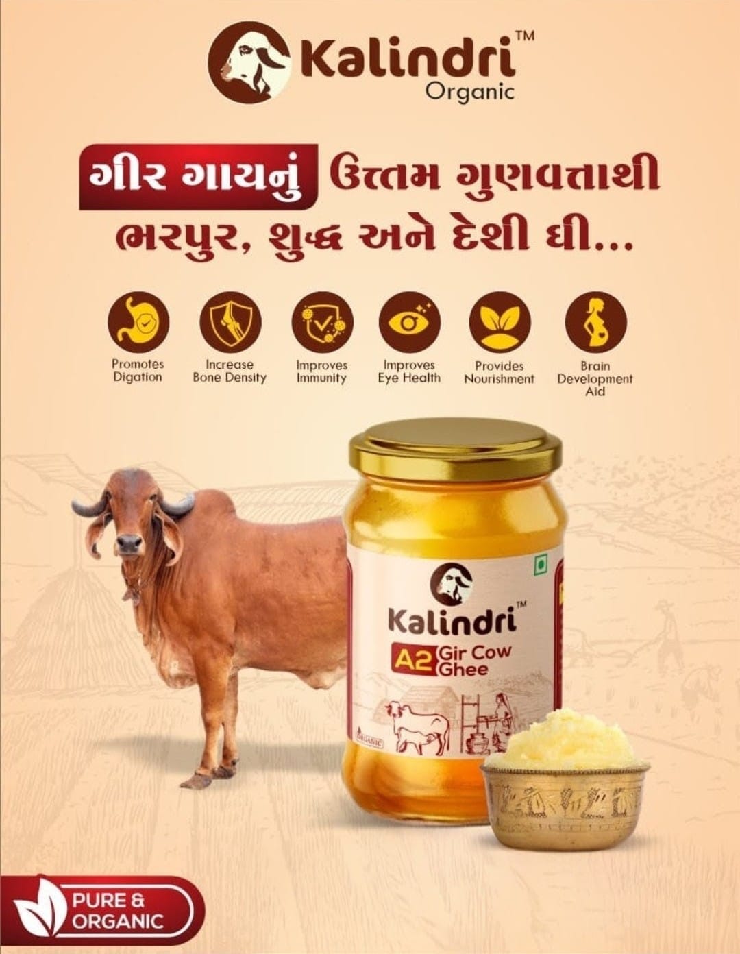 Kalindri Gir Cow Organic Ghee